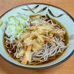 つくば本店 - 冷やしかき揚げ天そば ￥560