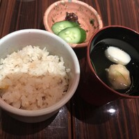 かがり - わかりづらいが、とうもろこしご飯。甘くて美味しい！