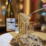 RIGOLETTO　WINE　AND　BAR - 仙台牛とサマートリュフのカチョ・エ・ぺぺ 、断面
