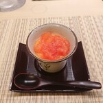 山本進一郎 - トマトの茶碗蒸し、貝入り