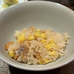 礒田 - 玉蜀黍と鱧のご飯 バター風味