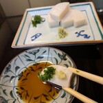 室町 砂場 - 生のりを添えて