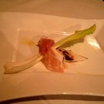 米沢の雪菜とパルマの生ハム