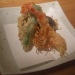 石臼挽き手打 蕎楽亭 - 天ざるのてんぷら