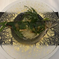 デュ・ヴァン・ハッシシ - 鮎と透明トマトの冷製パスタ