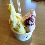 ハレterrace - ジェラートダブル：ナガノパープル＆巨峰とゆずレモンヨーグルト