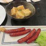 漁助 - ピリ辛ウインナー & あんかけ豆腐