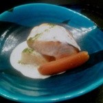 つる幸 - 鱒、からすみ、ジャガイモ、フグの白子ソース