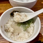 真鯛らーめん 麺魚 - 真鯛らーめんのスープ雑炊