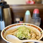 自家製太麺やきそば よしのり屋 - 朝限定油そば(中)800円にねぎ増し50円