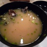 夕景の宿　海のゆりかご『萩小町』 - 鷹の爪　みそ汁