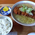 らーめん 蘭 - かつらーめん塩　ミニライスサービス