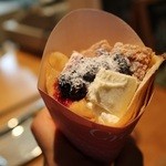 レアチーズとブルーベリー