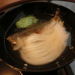 米倉 - 14.7月　御椀（若鮎、素麺、オクラ）