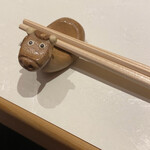 おけいすし - 今日の箸置きは可愛い牛さん