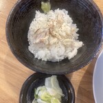 らーめん 八芯 - 追い飯･鯛ほぐし身わさび 350円