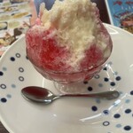 芭蕉の湯 - かき氷 練乳いちご  ¥350