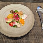 創作四川料理 廣明 - ふかひれ雲丹 彩り野菜のサラダ