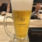 博多もつ鍋おおやま - 生ビール中 プレミアムモルツ