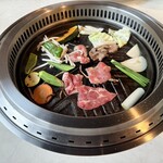 千田亭 - 焼き中