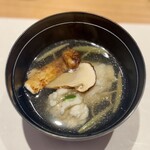 和 のぎ - 鱧と松茸、じゅんさいのお椀