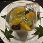 東茶屋 なかむら - 10品目 デザート。ヨーグルト。果物も美味しいよ。