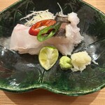 東茶屋 なかむら - 3品目　お造り。鮮度抜群。鱧も鯛も、そのまま食べても美味い