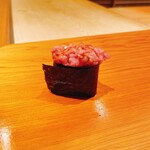 鮨 さかい - ねぎとろ。白ネギ