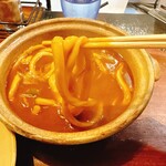 鯱市 - 麺リフト。太くて硬くて重いです。