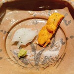 鮨 さかい - 障泥烏賊と赤雲丹