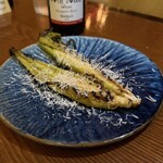 RIGOLETTO　WINE　AND　BAR - ■皮付きヤングコーンのグリル 焦がしバターとペコリーノチーズがけ ¥880（2pc）
