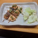 居酒屋 心 - 鳥ねぎ2本（わさび）