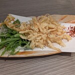 炭火焼鳥くわどり - ゲソの天ぷら