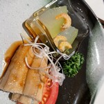 中国料理 四川 - 朱雀ランチコースの前菜、穴子と冬瓜