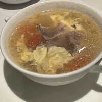中国料理 四川 - 和牛薄切り入りのトマトと卵スープ