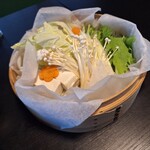 翁 本家 - ずわい蟹しゃぶしゃぶの野菜