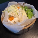 翁 本家 - ずわい蟹しゃぶしゃぶの野菜