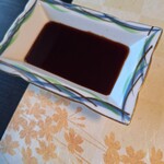 翁 本家 - 生ずわい蟹の刺身の醤油