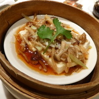 文菜華 - 信州産きのこと春雨の豆腐のせ　自家製ＸＯ醤蒸し