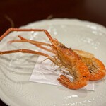美加登家 - 高津川の手長海老。
      本当に今しか獲れない貴重品だそうで、特別に出してくださいました(^^)
      旨味がムギュッと詰まっていて、長い手までカリッと美味しい♪