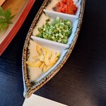 翁 本家 - ずわい蟹しゃぶしゃぶの薬味