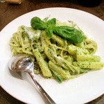 大扇食堂 - バジリコペーストのスパゲッティ 1400円(2014.10月)