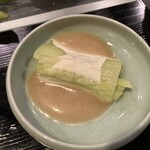 にし屋別荘 - 芋茎の胡麻餡かけ