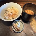 炭火鉄板焼　杜季 - 柔らかい穴子とミツバ