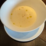 炭火鉄板焼　杜季 - ホワイトコーンのクリームスープ
