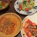 キッチンボンノ - ランチパスタボロネーゼ2,068円、今週のおすすめランチジェノベーゼ2,420円、マリナーラ2,530円