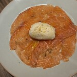 スウィング ストンプ スウェイ - ノルウェーサーモン・ジンマリネ 青リンゴピュレとマスカルポーネ