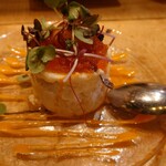 下町ビストロ リカリカ - たっぷりの魚卵とウニソースで食べる痛風ポテトサラダ