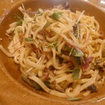 下町ビストロ リカリカ - 塩サバと辛子高菜、青唐辛子のペペロンチーノ