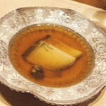佐たけ - 黒鮑の酒蒸し、スッポン出汁餡。悶絶ヾ(≧▽≦)ﾉ